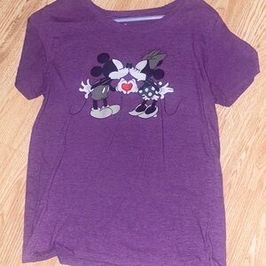 purple minnie and mickey t shirt.
